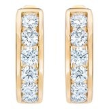 0.5克拉 18K黃K金 圈形鑽石耳環 VS2/I