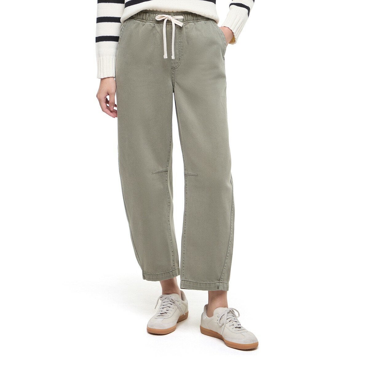 GAP 女休閒綁帶長褲 綠 GAP 女休閒綁帶長褲 綠