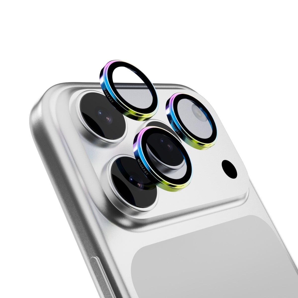 MAGEASY Odyssey Ultra M 終極防摔磁吸支架掛繩手機殼 iPhone 17 Pro Max(迷霧/岩石灰) + 鏡頭保護貼Lenz(炫彩) + Vetro 9H 鋼化玻璃保護膜