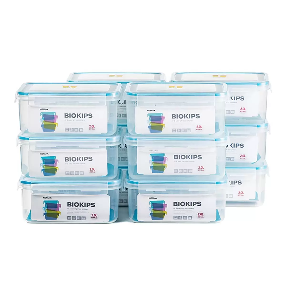 Komax 塑膠長方形保鮮盒含蓋共24件組