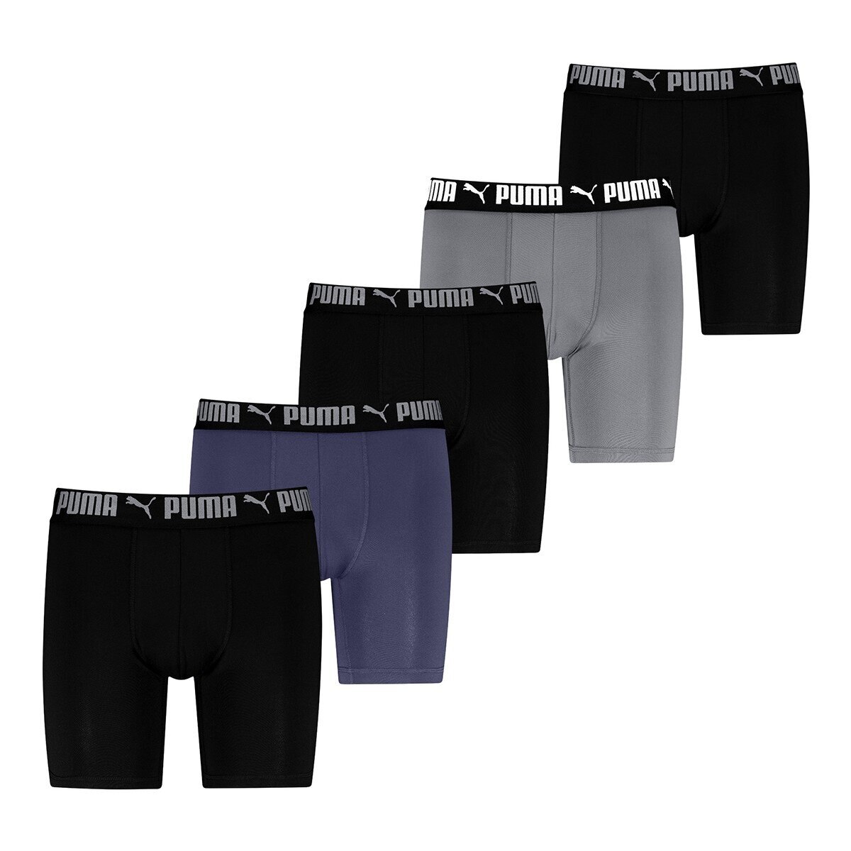 Puma 男平口內褲五入組 M號