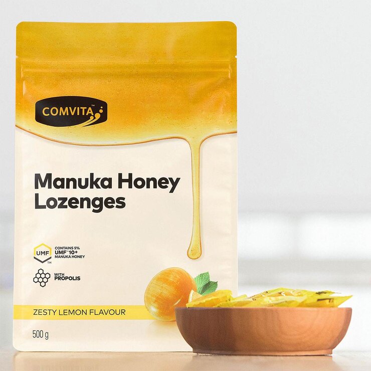 Comvita Manuka Honey Lozenges Zesty Lemon Flavour 500 g