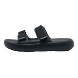KANGOL 雙帶可調厚底拖鞋 黑