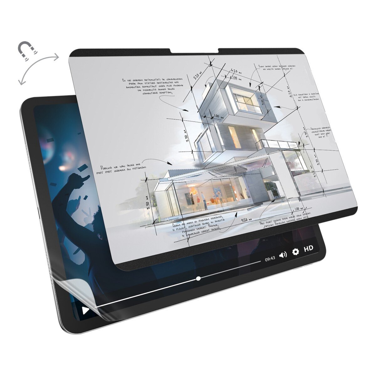 MAGEASY EasyPaper Pro 2-in-1 可拆式磁吸類紙膜 適用於 iPad Air 13吋 2025 M3 / 2024 M2