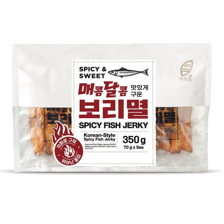 Arawoom 韓國香辣魚乾 70公克 X 5包