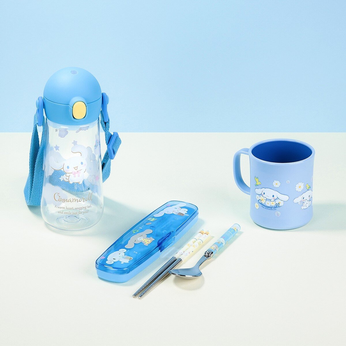 Lilfant 三麗鷗 兒童塑膠水壺餐具組 5 件組 大耳狗
