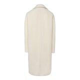 Max Mara Studio 女混羊駝毛長版大衣 白色