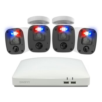 Swann 4K SwannForce 槍型模擬音頻攝影機 X 4 + 8 通道DVR套裝 2TB HDD
