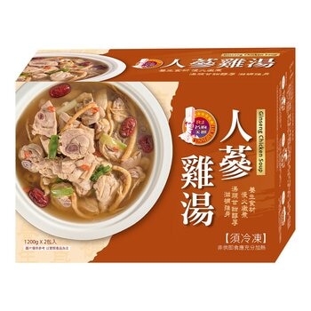 名廚美饌 冷凍人蔘雞湯 1200公克 X 2入