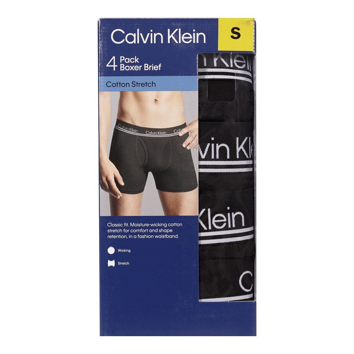 Calvin Klein 男內褲 4入組 S 黑色