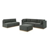 Henredon 布面模塊沙發六件組 灰色