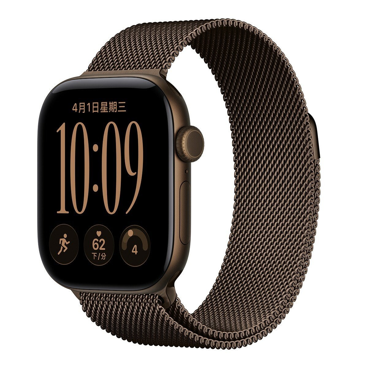 Apple Watch Series 12 (GPS) 42公釐 深古銅色鋁金屬錶殼 深古銅色米蘭式錶環 Apple Watch Series 12 (GPS) 42公釐 深古銅色鋁金屬錶殼 深古銅色米蘭式錶環