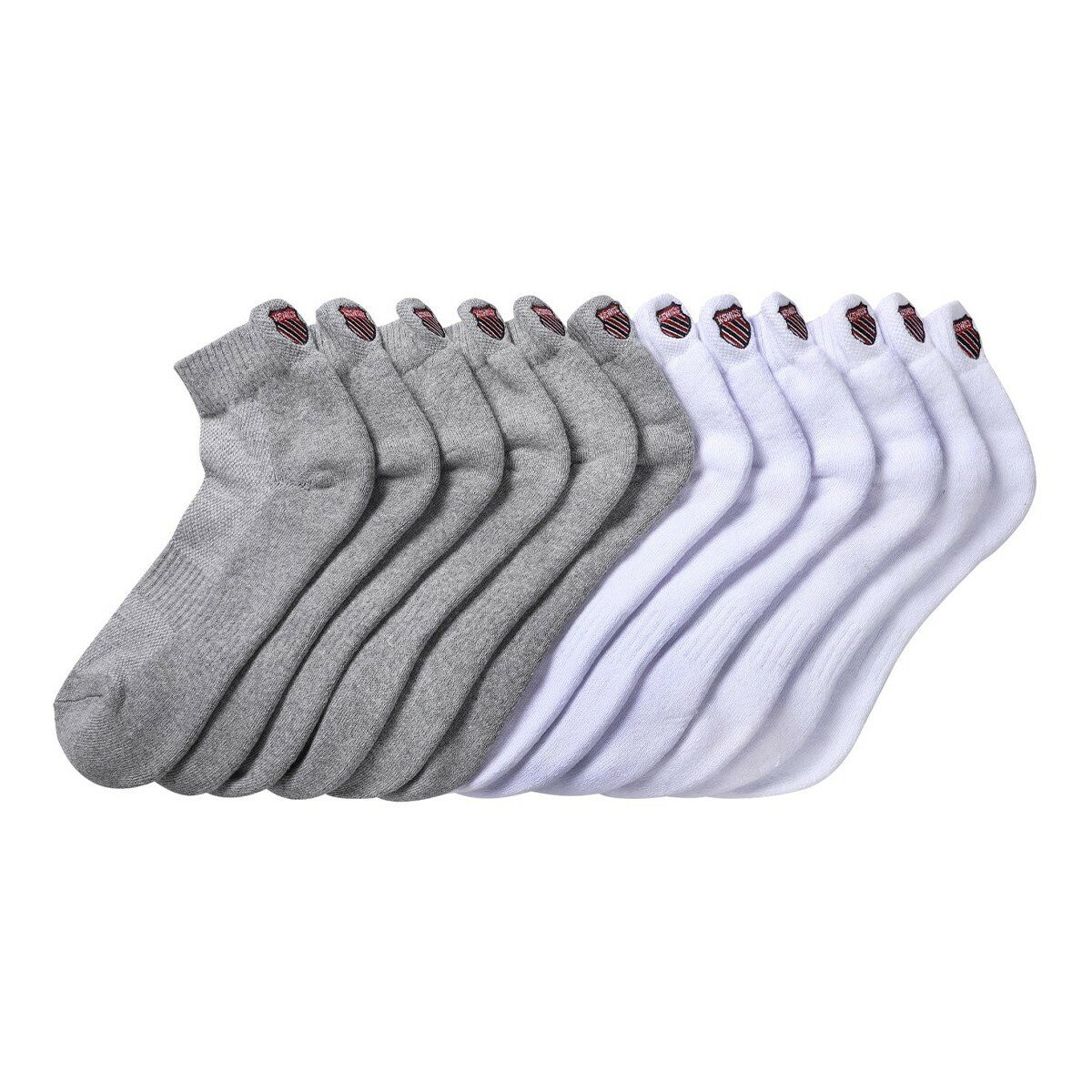 K-SWISS 男襪六雙組 白 / 灰