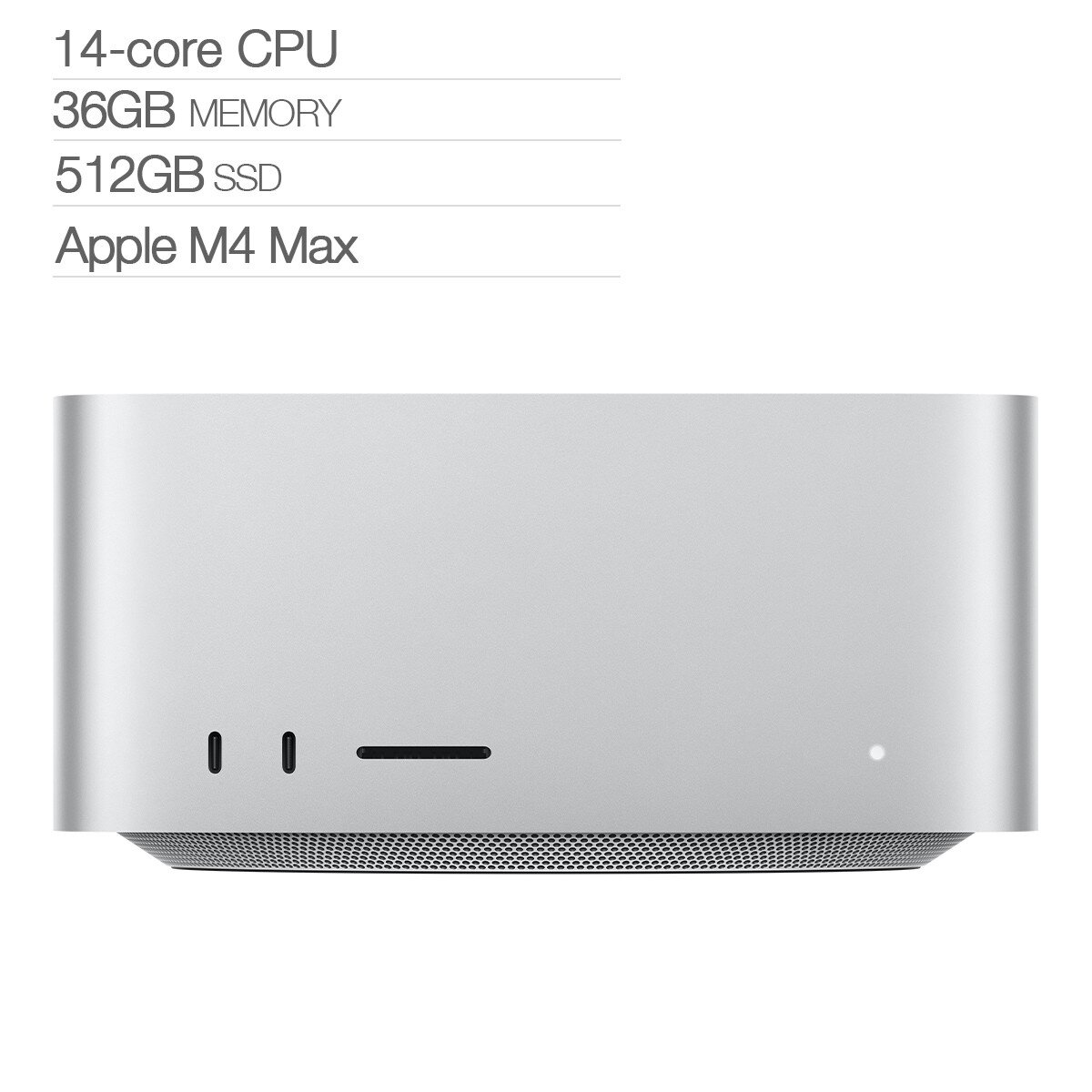 Apple Mac Studio 搭配 Apple M4 Max 晶片 14 核心 CPU 32 核心 GPU 36GB 512GB