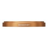 MAGEASY Bright M 不發黃軍規磁吸透明殼 iPhone 17 Pro Max(珊瑚磁圈) + 鏡頭保護貼Lenz(珊瑚) + Vetro 9H 鋼化玻璃保護膜