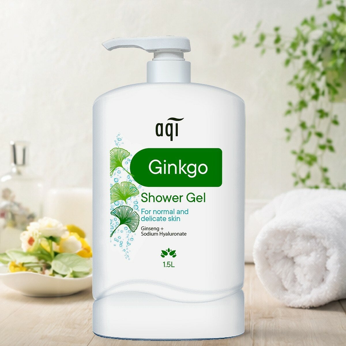 AQI 銀杏沐浴乳 1.5公升 AQI 銀杏沐浴乳 1.5公升