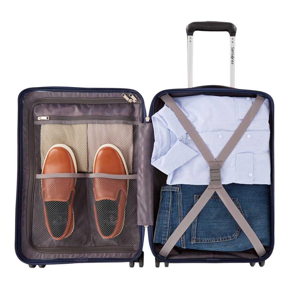 Samsonite Kingston DLX 21吋 + 27吋 行李箱兩件組 深藍 Samsonite Kingston DLX 21吋 + 27吋 行李箱兩件組 深藍