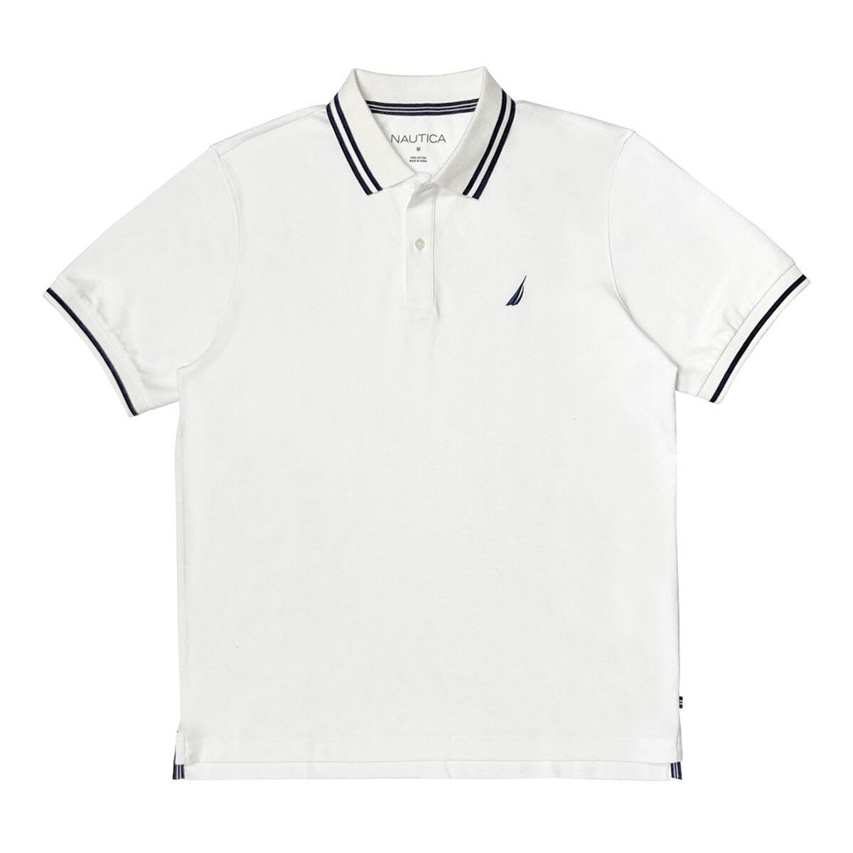 Nautica 男短袖 Polo上衣 白色
