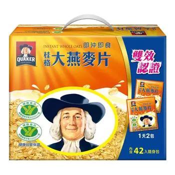 桂格 即食大燕麥片隨身包 37.5公克 X 42包 桂格 即食大燕麥片隨身包 37.5公克 X 42包