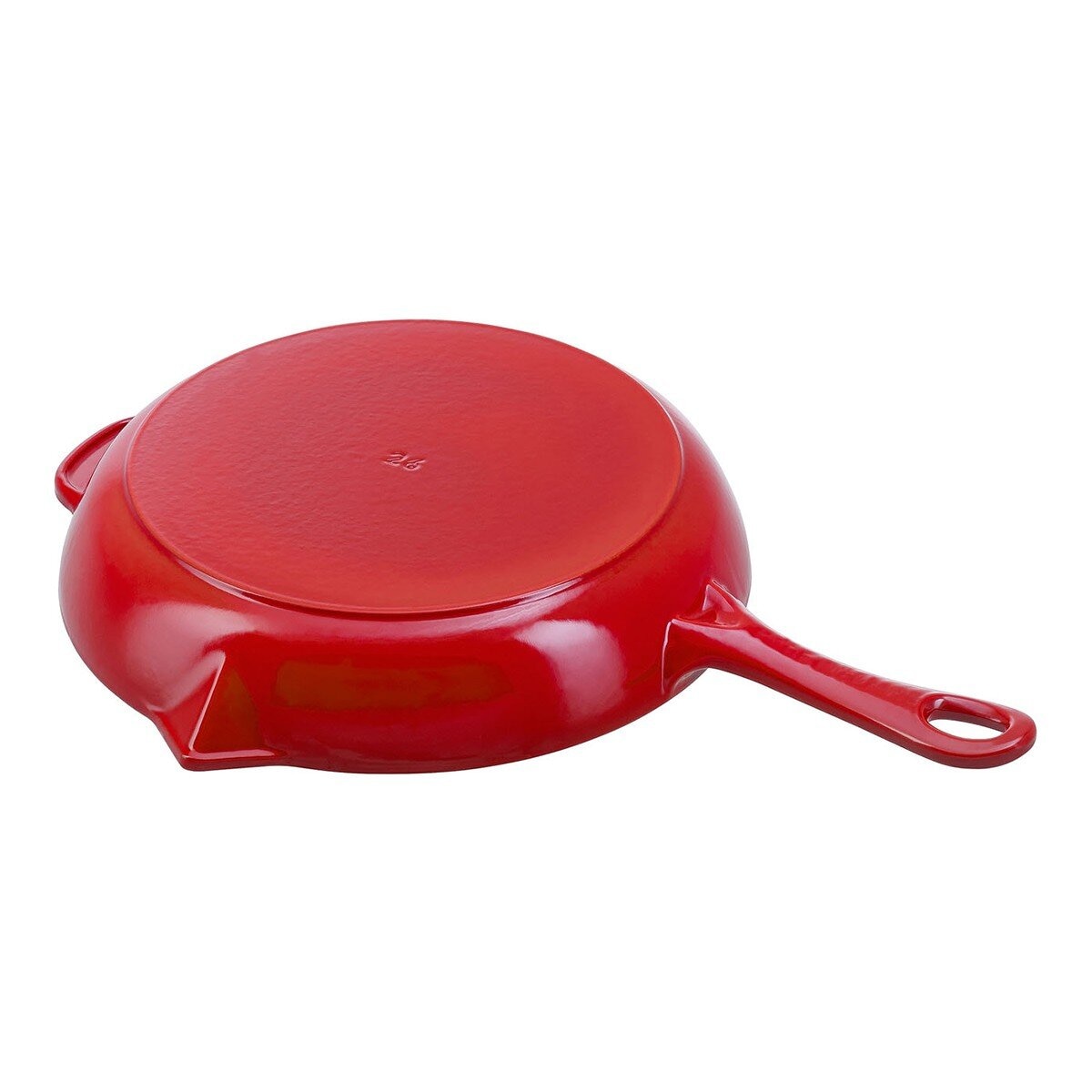 Staub 琺瑯鑄鐵單柄平煎鍋 26公分 櫻桃紅