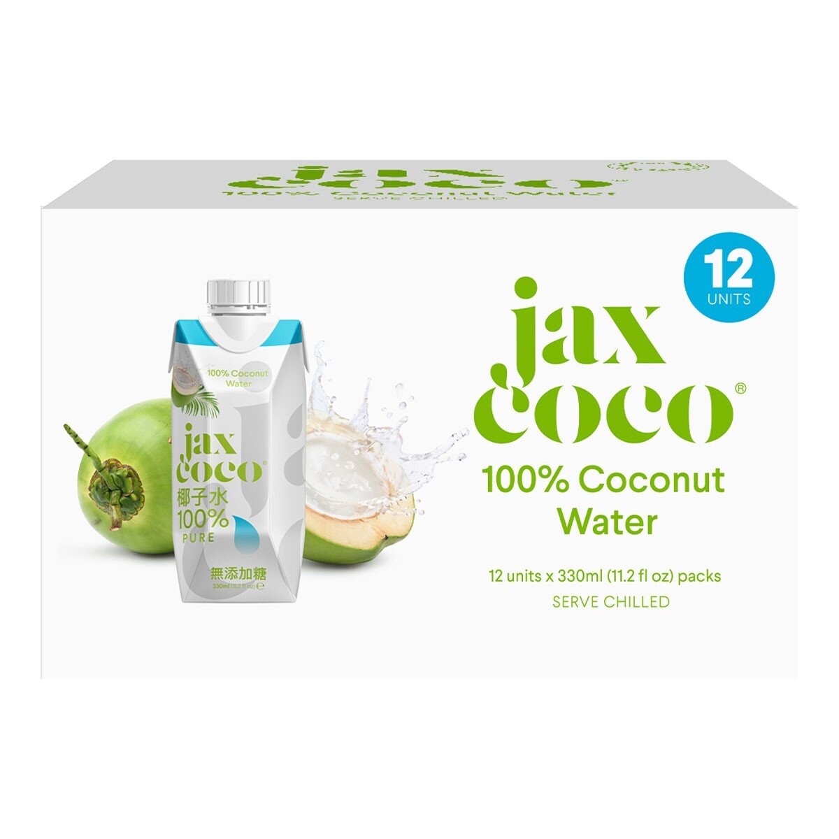 Jax Coco 椰子水 330毫升 X 12入 X 192箱