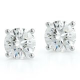 0.80克拉 圓形鑽石耳環 VS2/I