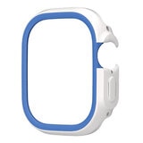 犀牛盾 Apple Watch Series 9/8/7 共用 45公厘 CrashGuard NX保護殼 白色 + 4色飾條 粉/藍/紫/綠