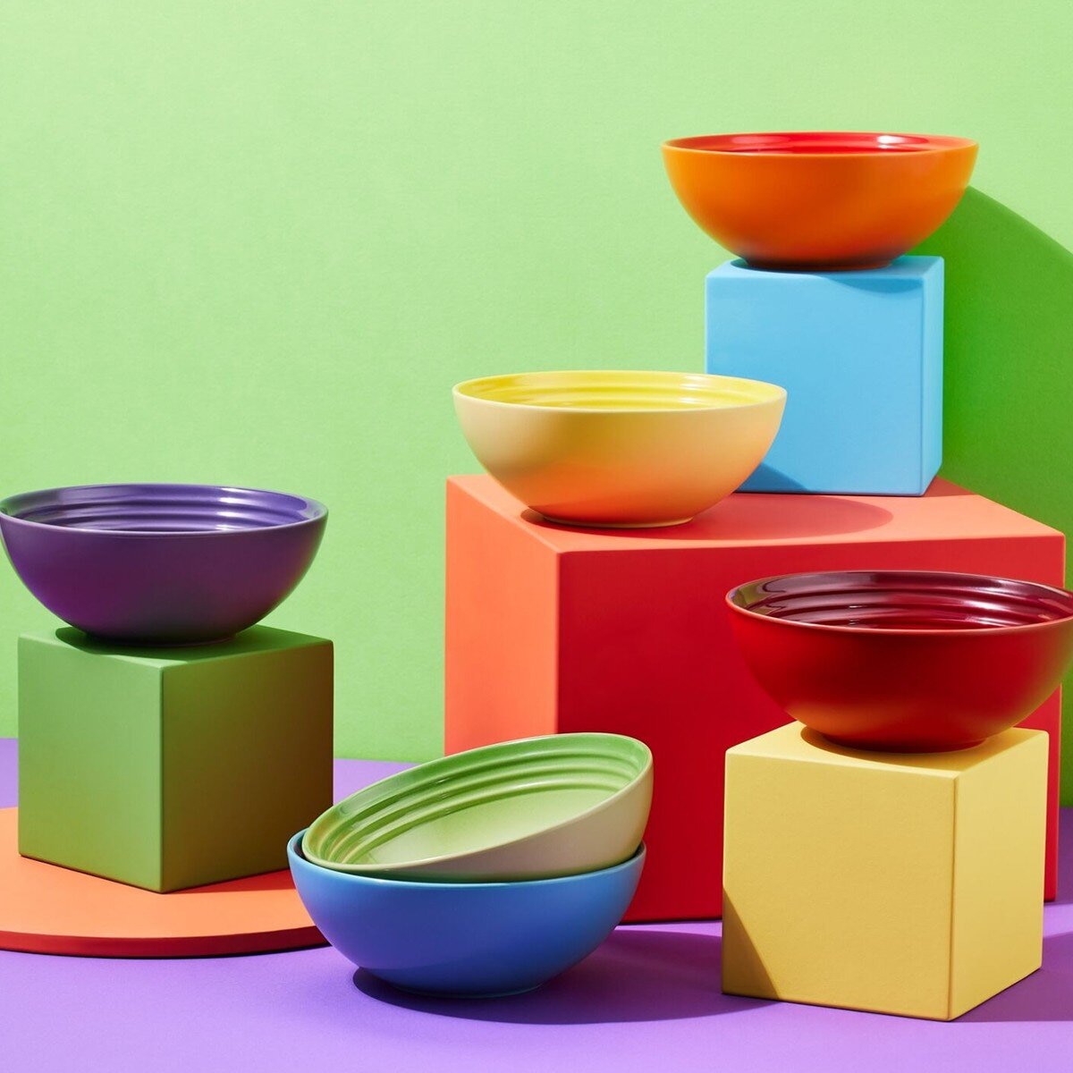 Le Creuset 早餐穀片碗 彩虹色 X 6件組