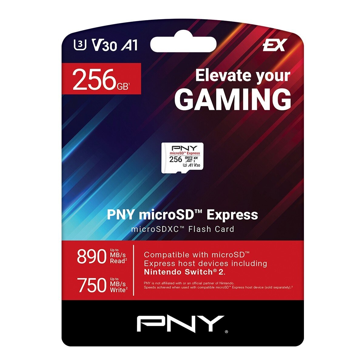 PNY microSD Express 256G U3 V30 A1 microSD 記憶卡