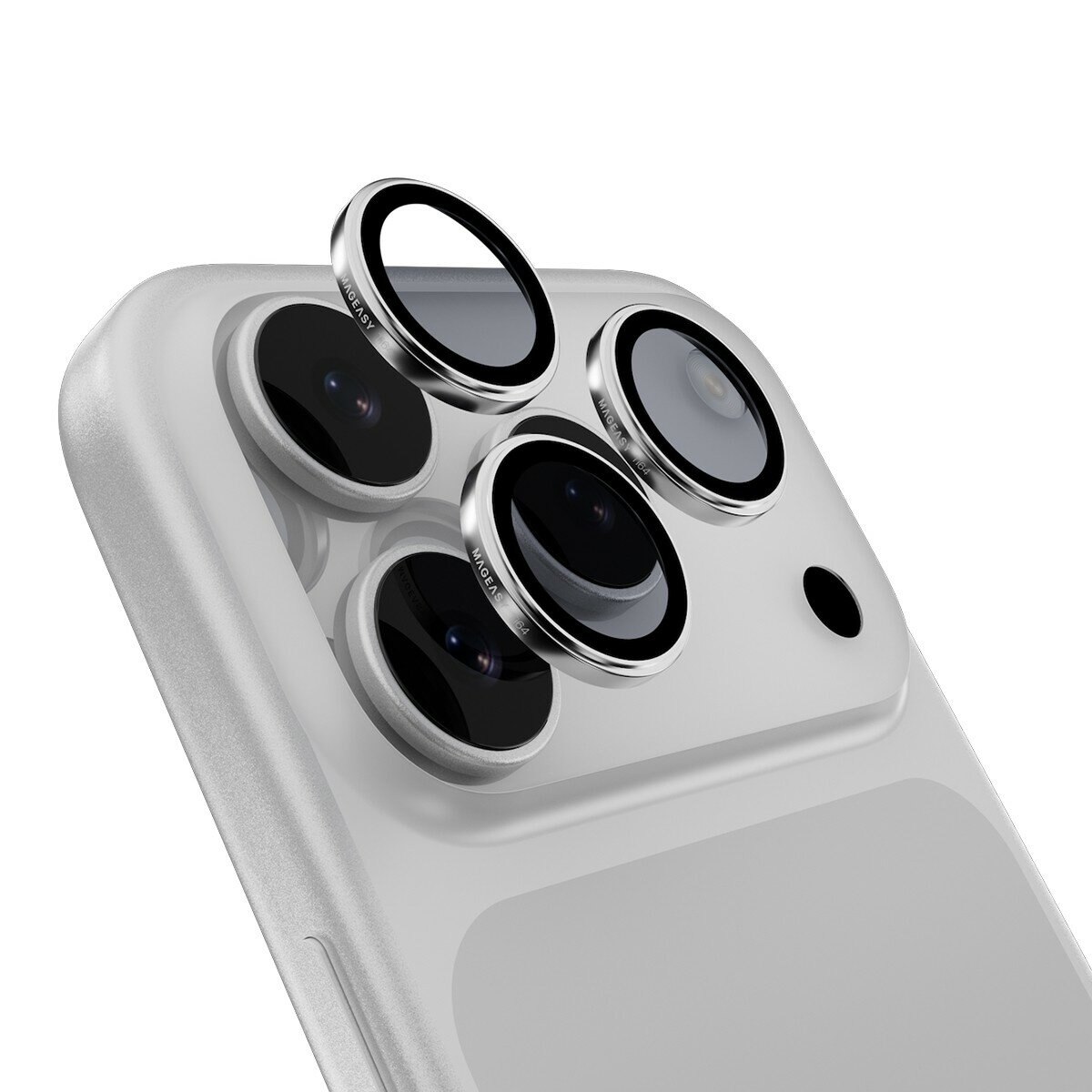 MAGEASY MagStand 360 M 磁吸旋轉支架防摔手機殼 iPhone 17 Pro Max(珊瑚) + 鏡頭保護貼Lenz 鈦合金(鈦白) + Vetro 9H 鋼化玻璃保護膜