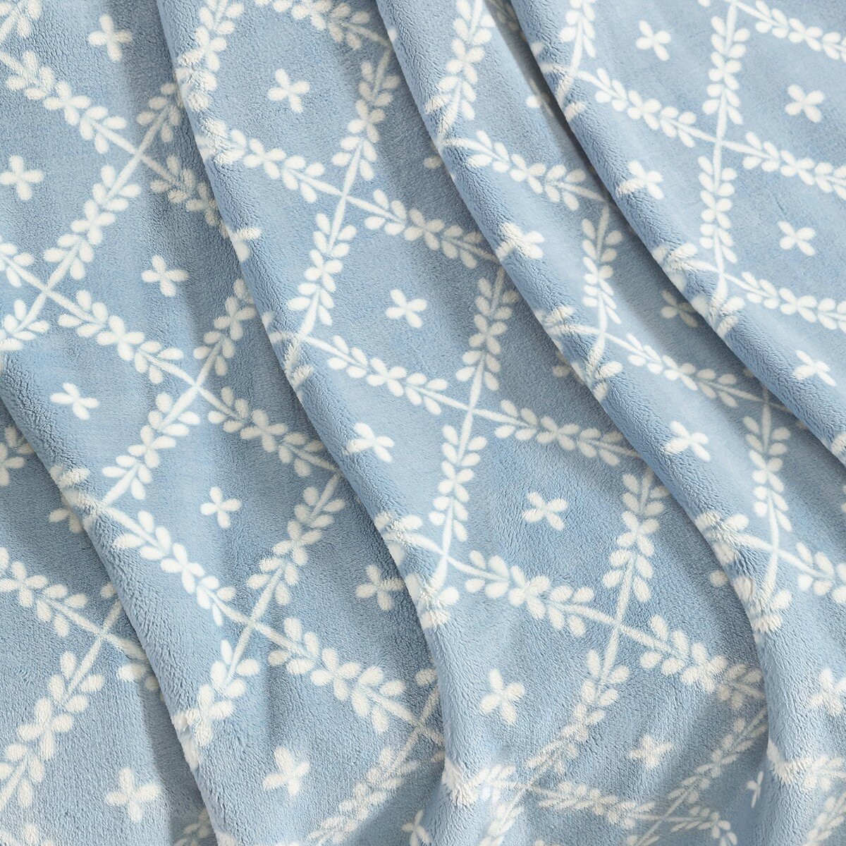 Casual Living 印花柔軟舒適毛毯 152公分 X 177公分 藍