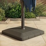 ATLeisure 10 呎戶外方形遮陽傘 附傘座 藍色