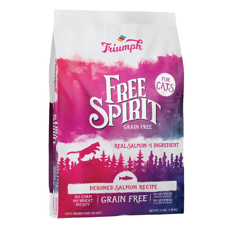 Triumph Free Spirit Grain Free Salmon Recipe Cat Food 4.98 kg