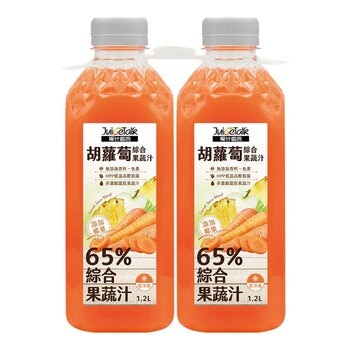 果汁宣言 胡蘿蔔綜合果蔬汁 1.2公升 X 2入
