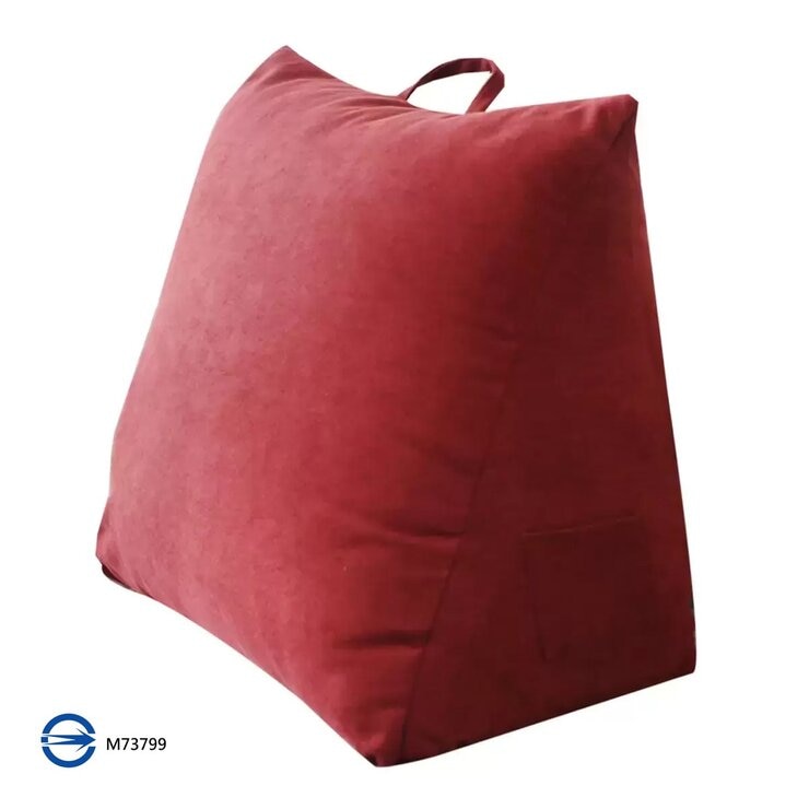 CASA 經典優質三角靠墊 60公分 X 50公分 X 30公分 酒紅