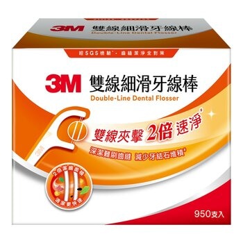3M 雙線牙線棒組合包 950支