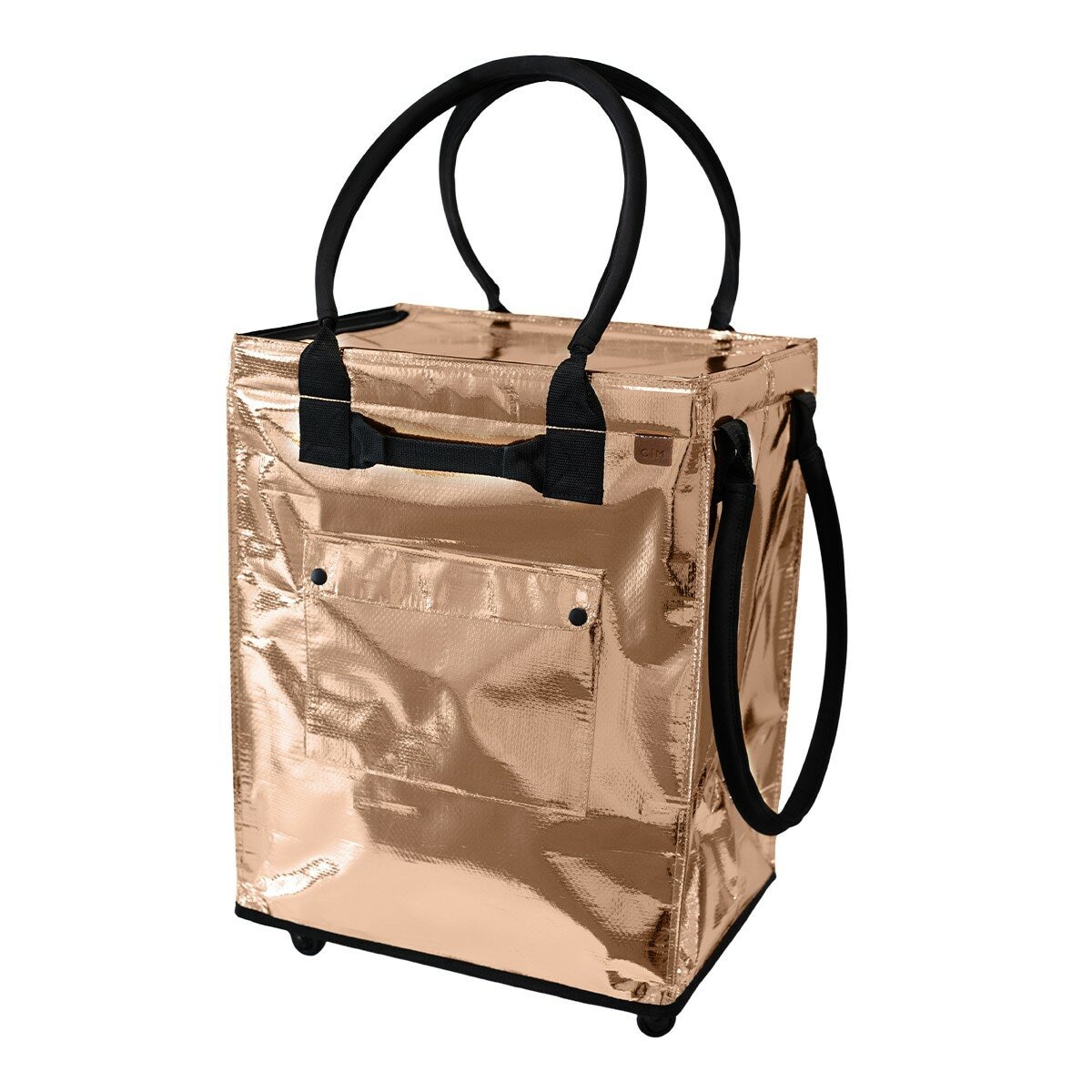 CleverMade Folding Shopping Cart Rose Gold