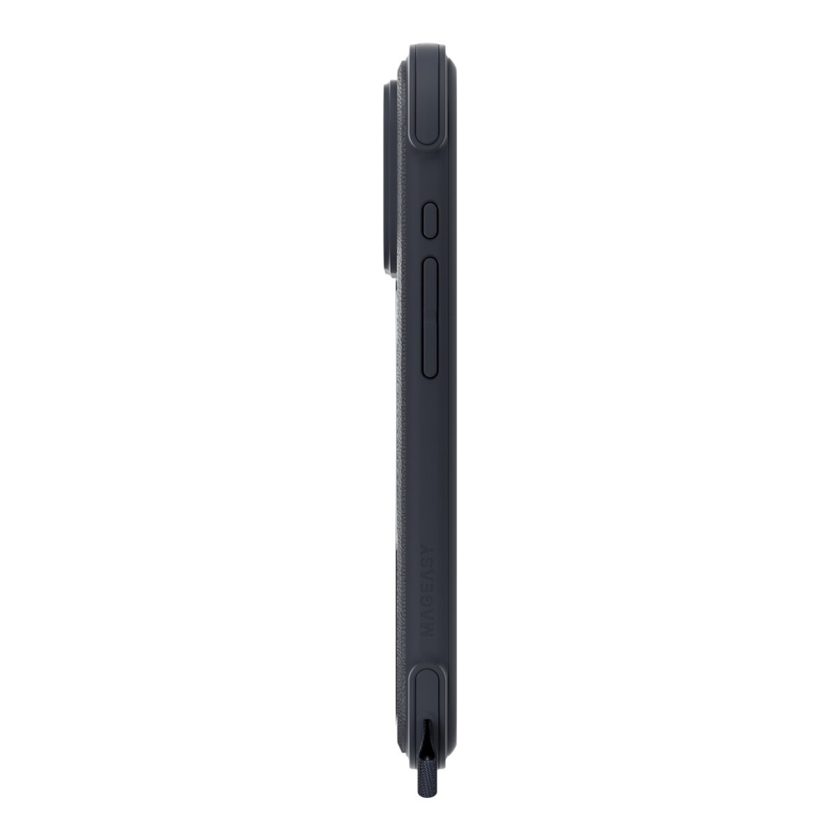 MAGEASY Odyssey Stand M 超軍規防摔磁吸支架手機殼 iPhone 17 Pro(皮革午夜) + 鏡頭保護貼Lenz(午夜) + Vetro 9H 鋼化玻璃保護膜
