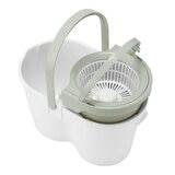 好神拖 環保手壓式洗脫雙效旋轉拖把組 附替換布盤 3入