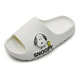 Snoopy 厚底柔軟拖鞋 白 Snoopy 厚底柔軟拖鞋 白