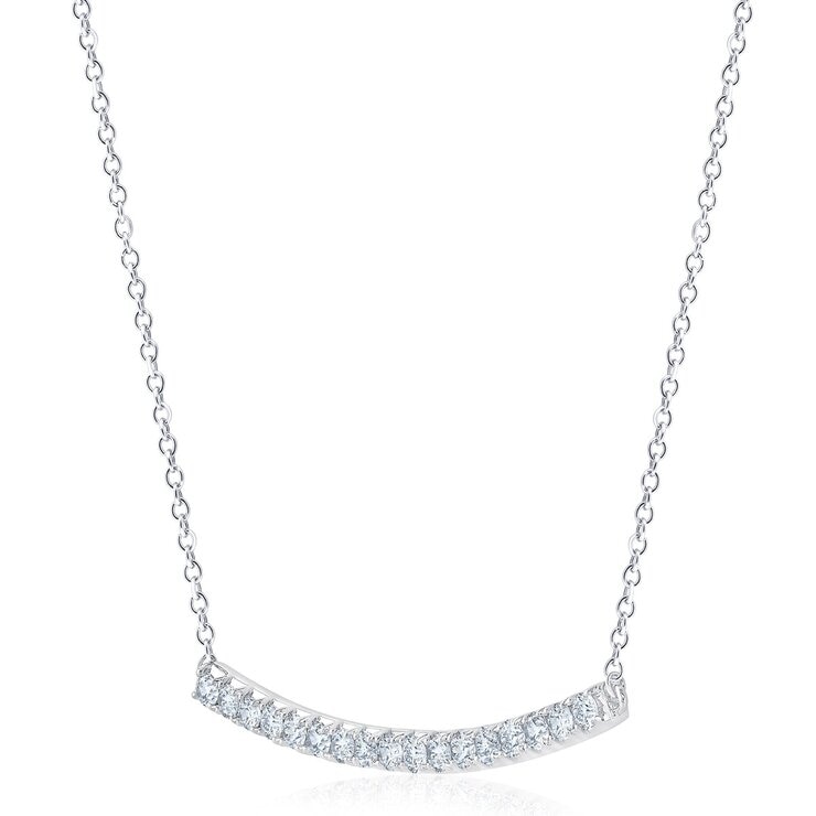 1.00 克拉 14K白K金 鑽石項鍊 VS2/I