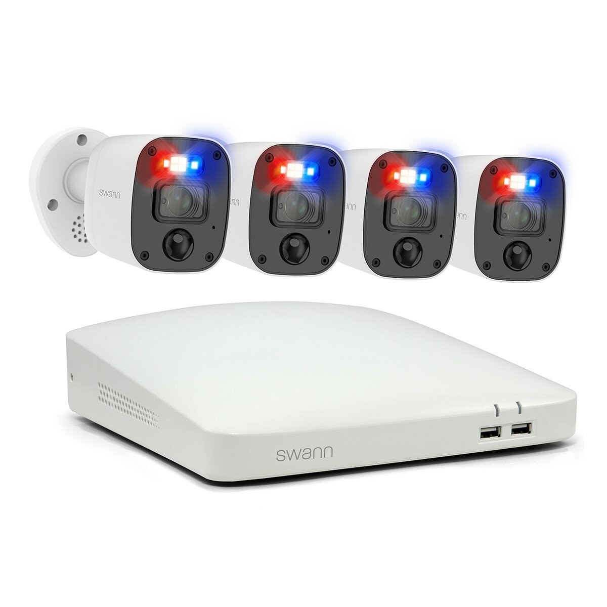 Swann 4K SwannForce 槍型模擬音頻攝影機 X 4 + 8 通道DVR套裝 2TB HDD