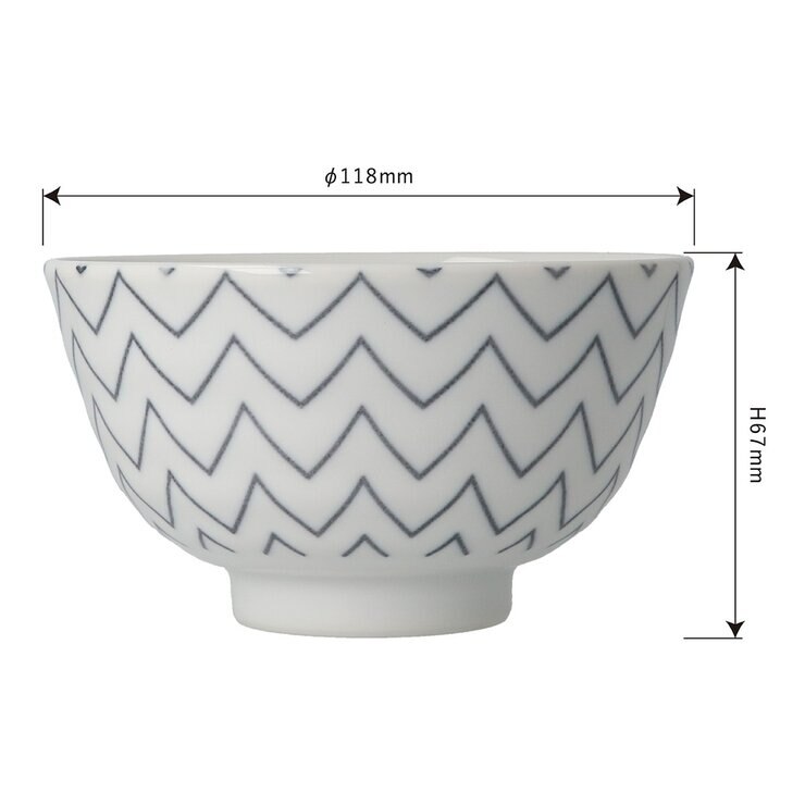 Minoyaki 日本製美濃燒飯碗 8件組 幾何