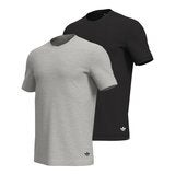 Adidas Originals 男短袖上衣 2入組 灰+黑 Adidas Originals 男短袖上衣 2入組 灰+黑