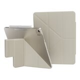 MAGEASY Facet 全方位支架透明背蓋保護套 (筆槽款) 適用於 2025 / M3 - 2024/ M2 iPad Air 13吋 & 2022 - 2020 iPad Pro 12.9吋 星光白