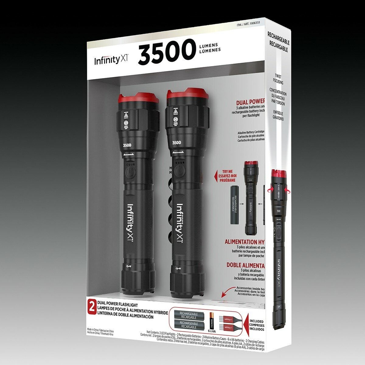 Infinity X1 3500流明手電筒 2入組 Infinity X1 3500流明手電筒 2入組