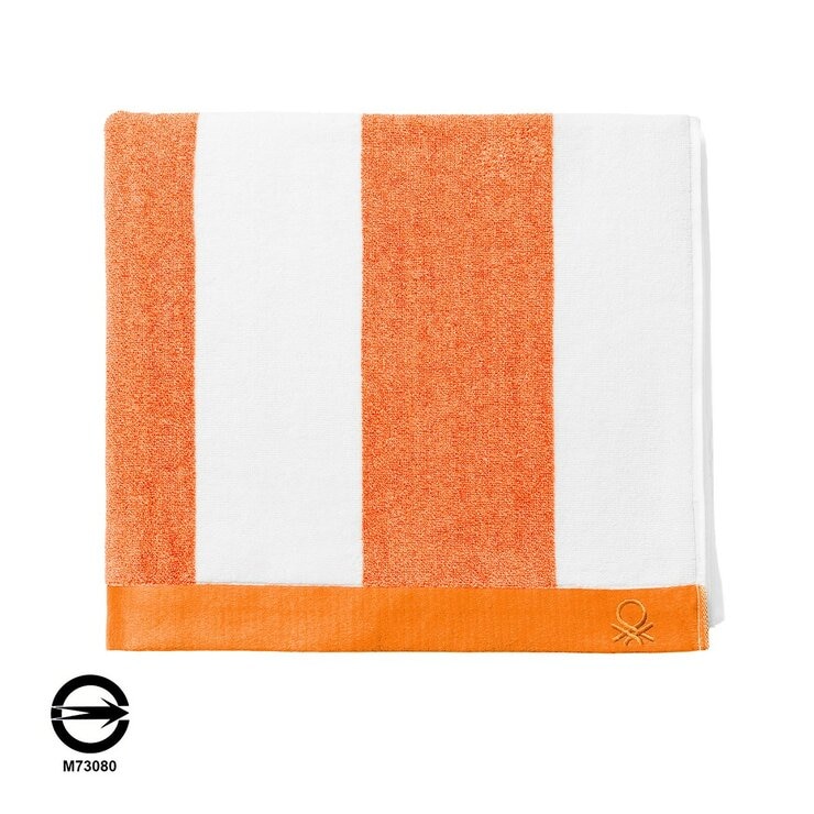 Benetton 純棉海灘巾 90公分 X 160公分 橘 Benetton 純棉海灘巾 90公分 X 160公分 橘