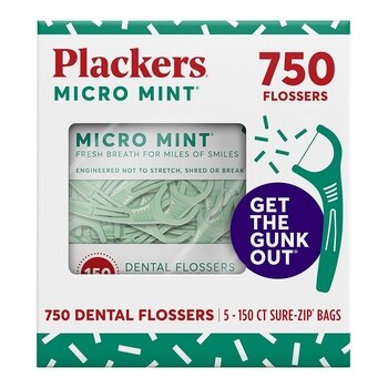 Plackers 薄荷微香牙線棒 150支 X 5入 Plackers 薄荷微香牙線棒 150支 X 5入