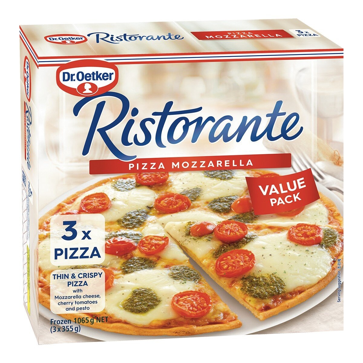 Dr.Oetker 歐特家冷凍摩佐瑞拉起司薄脆比薩 355公克 X 3入