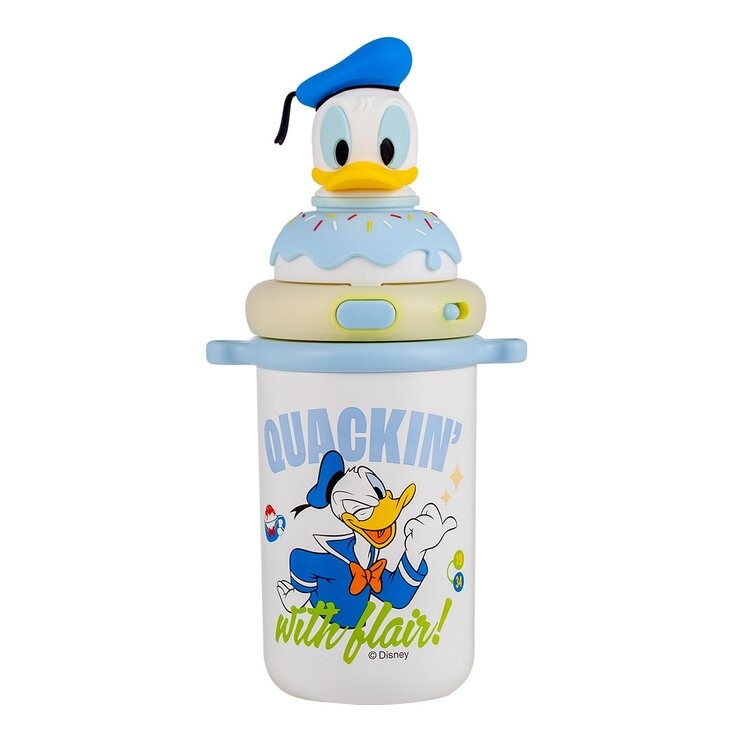 迪士尼 兒童不鏽鋼保冷保溫雙飲壺 450毫升 X 1件組